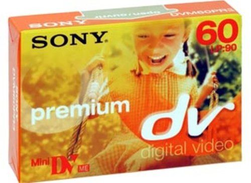 Sony DVM-60PR Mini DV Tape, Premium Mini Digital Video Cassette, 60 Minutes (DVM60PR DVM60P DVM60 DVM 60PR 60P DVM-60 PR)