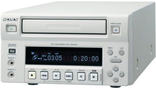 Sony DVO-1000MD Medical Grade DVD Recorder, Built-In 80 Gigabyte Hard Disk can hold up to 30 hours of video, No Finalization required, DVD's can be removed in less than 2 minutes, Uses low cost DVD+RW Media that can be re-written over many times, NTSC & PAL video standard, Re writable DVD+RW Media, Variable Bit Rate Recording (DVO1000MD DVO 1000MD DVO-1000M DVO-1000)