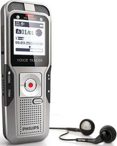 Philips DVT3500/00 Digital Voice Recorder, microSD Supported Flash Memory Cards, 2 GB Flash Memory, Stereo Sound Output Mode, Clear Voice Sound Effects, LCD Built-in Display, 112 x 112 Resolution, 1.5