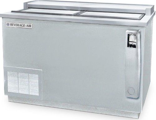 Beverage Air DW49-S-29 Deep Well Frosty Brew Horizontal Bottle Cooler, Stainless Steel; 13.35 cu.ft. capacity; 1/4 Horsepower; Two of lids; Three dividers; 17 1/2 cases 12 oz. bottle capacity; 23 3/4 cases 12 oz. can capacity; Tops include easy glide, stainless steel lids and stainless steel counter top with integral drinking glass stops (DW49S29 DW49S-29 DW49-S29 DW49 S-29)