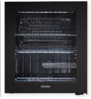 Danby DWC018A1BDB Freestanding Wine Cooler, Black; 1.8 cu ft Capacity; Convenient Counter-Top Design; up to 16 Bottles of Chilled Wine on Hand; Showcase Lighting; High Gloss Door Frame; Smoked Glass; Seamless Full-Length Door Handle; Reversible Door Hinge; Suitable for Red or White Wines; Dimensions (WxDxH): 17.5" x 19.9" x 20.1"; Weight 47.3 lbs (DANBYDWC018A1BDB DANBY-DWC018A1BDB DWC018A1BDB DW-C018A1BDB DWC-018A1BDB) 