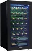 Danby DWC032A2BDB Wine Cooler 18", 3.3 Cu. Ft. Total Capacity, 36 Bottles Bottle Capacity, 6 Wine Racks, Single Temperature Zones, Automatic Defrost, 15 Amps, 120 Volts, Freestanding Type, Compact Size, RighHinge Side , Field Reversible Doors, Glass Door, Elegant all black wine cooler with high gloss door frame and smoked glass, UPC 676380003995, Black Finish (DWC032A2BDB DWC-032A2-BDB DWC 032A2 BDB) 