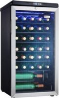 Danby DWC3509EBLS Freestanding Wine Cooler, Black with Stainless Steel, 35 bottles capacity, Programmable temperature range of 6°C - 14°C (42.8°F - 57.2°F), Easily accessible external digital thermostat, Interior light for attractive display, 6 wire shelves, Tempered glass door with stainless steel trim, UPC 067638900713 (DWC-3509EBLS DWC 3509EBLS DWC3509EBL DWC3509EB DWC3509E DWC3509) 
