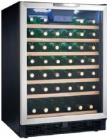 Danby DWC508BLS Wine Cooler, Black with Stainless Steel, 50 bottle (5.3 cu. ft.) capacity, Built-in or freestanding application, Temperature range of 4°C- 18°C (39.20°F - 64.40°F), Precise digital thermostat with LED display allows the temperature to be accurately set and monitored through the door (DWC-508BLS DWC 508BLS DWC508-BLS DWC508 BLS DW-C508BLS) 