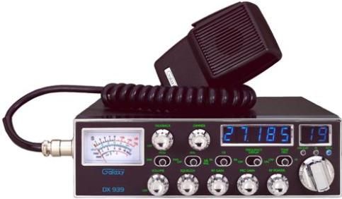 Galaxy DX-939 CB Radio With 5-Digit Frequency Display, 40 Channels, 26.965 ~ 27.405 MHz Frequency Range, AM Emission, Control Phase-Lock-loop (PLL) Synthesizer Frequency, 0.001% Frequency Stability, -30C to +50C Temperature Range, 13.8 VDC Input Voltage, 50 Ohms Antenna Impedance, 8 Ohms Speaker Impedance, AM : 4W RF Power Output, 300 to 2500 Hz Frequency Response (DX939 DX-939 DX 939)