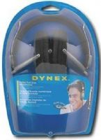 Dynex DXHP550 Digital Full Size Headphones, Full-size design delivers crystal-clear audio, Neoydymium magnet, 10Hz - 28kHz frequency response, 120db +_ 3db at 1 khz Sensitivity, 3.5mm Nickel- Plated, Neoydymium Magnet, Soft rubber touch cord, Nickel-plated L-plug, Adjustable locking headband for a secure fit (DX-HP550 DX HP550 DXH-P550 DXH P550 DXHP-550 DXHP 550) 