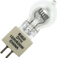 Eiko DYH model 01800 Projector Light Bulb, 120 Volts, 600 Watts, 17000 Lumens, CC-6 Filament, 2.50/63.5 MOL in/mm, 0.87/22.0 MOD in/mm, 75 Average Life, G-7 Bulb, G5.3 Base, 1.44/36.5 LCL in/mm, 600 Watts Amps, 3200 Color Temperrature degrees of Kelvin, UPC 031293018007 (01800 DYH EIKO01800 EIKO-01800 EIKO 01800) 