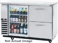 Beverage Air DZ58G-1-S-1 Dual Zone Bar Mobile with One Glass Door Right, Two Epoxy Coated Shelves, One Solid Pull Out Keg Drawer and One Two Tap Tower On Left, Stainless Steel, 23.8 cu.ft. capacity, 3/4 Horsepower, 50 7/8" Clear Door Opening, 50 1/2" Depth With Door Open 90°, 2 independent compartments that allow independent temperatures in each section (DZ58G1S1 DZ58G-1S-1 DZ58G1-S1 DZ58G-1-S DZ58G-1 DZ58G) 