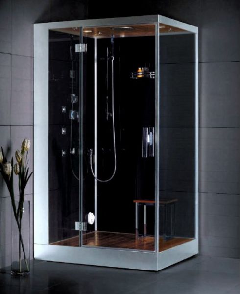 Ariel Platinum DZ959F8B-L Left Steam Shower, Black, ETL listed (US & Canada electrical safety) 220v, Computer control panel whit timer, Steam sauna (6KW generator) with cleaning function, Acupuncture body massage jets, Handheld showerhead, Chromatherapy (colored mood lights), Aromatherapy (scented oils), Overhead rainfall showerhead (DZ959F8BL DZ959F8-BL DZ959F8-B DZ959F8)