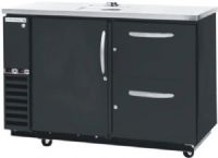Beverage Air DZD58-1-B-2 Dual Zone Bar Mobile with One Solid Door On Left with Two Epoxy Coated Shelves and Two Solid Wine Drawers On Right, Black, 23.8 cu.ft. capacity, 3/4 Horsepower, 50 7/8" Clear Door Opening, 50 1/2" Depth With Door Open 90°, 2 independent compartments that allow independent temperatures in each section (DZD581B2 DZD58-1B-2 DZD581-B2 DZD58-1-B DZD58-1 DZD58) 