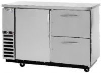 Beverage Air DZD58-1-S-2 Dual Zone Bar Mobile with One Solid Door On Left with Two Epoxy Coated Shelves and Two Solid Wine Drawers On Right, Stainless Steel, 23.8 cu.ft. capacity, 3/4 Horsepower, 50 7/8" Clear Door Opening, 50 1/2" Depth With Door Open 90°, 2 independent compartments that allow independent temperatures in each section (DZD581S2 DZD58-1S-2 DZD581-S2 DZD58-1-S DZD58-1 DZD58) 
