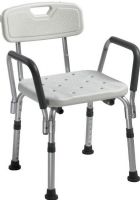 Drive Medical 12445KD-1 Knock Down Bath Bench With Back And Padded Arms; Removable padded armrests provide comfort and added security; Blow-molded bench and back provide comfort and strength; Drainage holes in bench reduce slipping; Aluminum frame is lightweight, durable and corrosion proof; Leg height adjusts in 1" increments; Dimensions 26" x 19.25" x 17.75"; Weight 21 lbs; UPC 822383560038 (DRIVEMEDICAL12445KD1 DRIVE MEDICAL 12445KD-1 KNOCK DOWN BATH BENCH PADDED ARMS) 