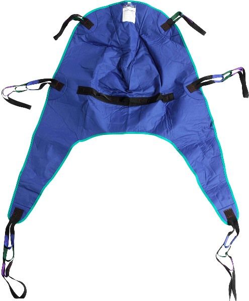 Drive Medical 13262m Divided Leg Patient Lift Sling with Headrest, Nylon Primary Product Material, Medium Product Size, Solid Design, 4 Sling Points, 4 or 6 Cradle Points, 450 lbs Product Weight Capacity, UPC 822383231624, Blue Primary Product Color (13262M 13262-M 13262 M DRIVEMEDICAL13262M DRIVEMEDICAL-13262-M DRIVEMEDICAL 13262 M)