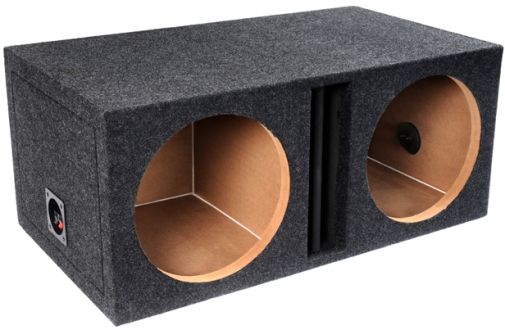 Atrend E12DV BBox Series 12-Inch Dual Vented Enclosure With Divided Chambers, Completely carpeted enclosure, 1