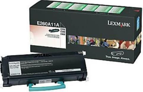 Lexmark E260A11A Toner cartridge, Laser Printing Technology, Black Color, Up to 3500 pages Duty Cycle, New Genuine Original OEM Lexmark, For use with E260, E360 and E460 Lexmark Series Printers (E260A11A E260-A11A E260 A11A)