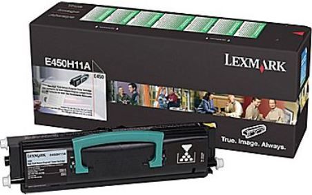 Lexmark E450H11A Black High Yield Return Program Toner Cartridge, Works with Lexmark E450dn Printer, 11000 standard pages Declared yield value in accordance with ISO/IEC 19752, New Genuine Original OEM Lexmark Brand, UPC 734646258234 (E450-H11A E450 H11A E450H-11A E-450H11A)