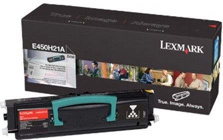 Lexmark E450H21A Black High Yield Toner Cartridge, Works with Lexmark E450dn Printer, 11,000 standard pages Declared yield value in accordance with ISO/IEC 19752, New Genuine Original OEM Lexmark Brand (E450-H21A E450 H21A E450H-21A E-450H21A)