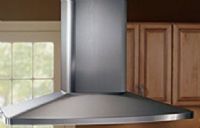Broan E5490SS Elite Series 36" High Performance Island Chimney Hood with 480 CFM Internal Blower, 120 Volts, 480/230 CFM High/Low, 9.5/3.0 Sones High/Low, 6" Round Duct, Multi-Speed Heat Sentry Control Features, Slide Control Type, Centrifugal Blower Air-Mover Type, Ceiling Mount Type, 6" Round Vertical Duct, Aluminum Filters Included, 480/ 9.5 CFM/Sones Vertical Round (E5 490SS E5-490SS E5490 SS E5490-SS) 