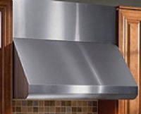 Broan E6036SS Elite Series Wall-Mount Canopy Range Hood with Internal Blower, 18" Wall-Mount Design, Brushed Stainless Steel, 22 Gauge, Type 430 Finish, Internal 600 CFM Blower, 1.5 Max. Sones at Normal Speed, 13.5 Max. Sones at High Speed, Variable Speed Control, 2 Lighting Levels, 3 1/4" x 10" Horizontal or Vertical Duct, 120 VAC, 60 Hz, 5.5 Amps Electrical Requirements (E6036SS E6036-SS E6036 SS) 