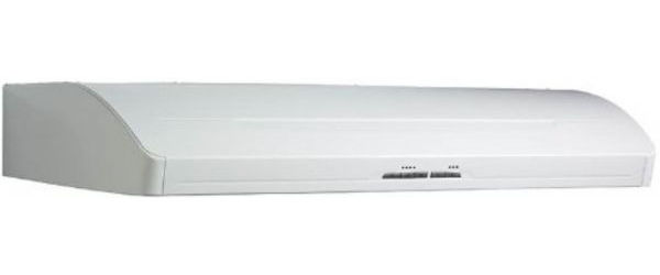 Broan E66130WH High Performance Range Hood, 30 inch, White, 550 CFM internal blower, Recessed bottom and forward filters increase capture capability (E661-30WH E661 30WH E66130 E661)