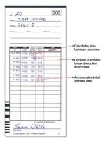 Lathem E7-100 model E7 Time Card, Pack of 100 Cards, White Sheet Card Size, Double Side Print, 7000E Time Clocks, Weekly , BiWeekly , SemiMonthly, Monthly Pay Period (E7 E 7 E-7 E7100) 