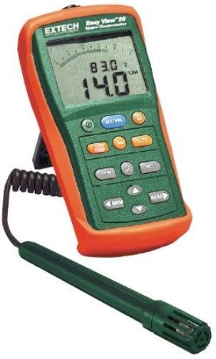 Extech EA20-NIST EasyView Hygro-Thermometer with NIST Certificate, Display any two parameters (Temperature and Humidity or Dew Point, or Wet Bulb) simultaneously, Min/Max function stores & recalls highest and lowest readings (EA20NIST EA20 NIST EA-20 EA 20)