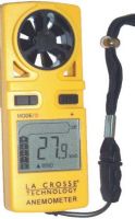 La Crosse Technology EA-3010U Hand-Held Anemometer, Wind speed is displayed in mph, km/h, m/s, or knots and in a Beaufort wind scale bar graph, Temperature indication is selectable for either °F or °C, -21.8° to +138.2°F with 0.2°F Temperature measuring/operating range, For night viewing, LCD panel has a backlight with 8-second auto-off (EA-3010U EA 3010U EA3010U) 