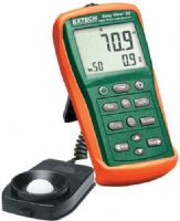 Extech EA33-NIST EasyView Light Meter with Memory with NIST Certificate; Wide measurement range to 99990Fc (999900Lux) with resolution of 0.001Fc and 0.01Lux; Luminous intensity (candela) calculations; Store and recall up to 50 measurements, includes relative or real time clock stamp; Ripple function excludes the effect of stray light from the primary light source measurement; UPC: 793950412336 (EXTECHEA33NIST EXTECH EA33-NIST LIGHT METER) 
