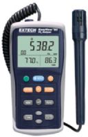 Extech EA80 Indoor Air Quality Meter/Datalogger; Checks for Carbon Dioxide (CO2) concentrations; Maintenance free dual wavelength NDIR (non-dispersive infrared) CO2 sensor; Continuous (20,000 sets) or manual (99 sets) datalogging; Data hold, Max/Min with Time stamp, and Alarm; Auto Power Off; Easy calibration in fresh air; UPC 793950411803 (EXTECHEA80 EXTECH EA80 METER DATALOGGER) 