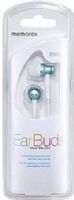 Memorex EB50BL In-Ear Stereo Earphones, Blue, 10mW Max power input, 9 mm Driver diameter, Frequency 20Hz-20kHz, Impedance 16 ohms, Powerful bass sound, Sound isolation, 1.27 m (4.16 ft) Cord length, Includes 3 silicone tip sizes, UPC 034707981621 (EB-50BL EB 50BL EB50B EB50) 