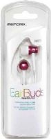 Memorex EB50PK In-Ear Stereo Earphones, Pink, 10mW Max power input, 9 mm Driver diameter, Frequency 20Hz-20kHz, Impedance 16 ohms, Powerful bass sound, Sound isolation, 1.27 m (4.16 ft) Cord length, Includes 3 silicone tip sizes, UPC 034707981614 (EB-50PK EB 50PK EB50P EB50) 