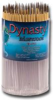 Dynasty EB730D EB-700 Mastodon Caniste, Short Liner And Long Liner Brush Assortment; Brushes are characterized by durability and immense strength; 144 pieces, 24 each short liner 15/0, 5/0, 1, 24 each long liner 15/0, 5/0, 1; Each canister comes with wood paint stirrers and reusable brush storage container; UPC 018376071807 (DYNASTYEB730D DYNASTY EB730D EB730 D EB 730D DYNASTY-EB730D EB730-D EB-730D) 