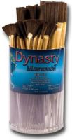 Dynasty EB735D EB-700 Mastodon Caniste, Fan And Flat Glaze Brush Assortment; Brushes are characterized by durability and immense strength; Each canister comes with wood paint stirrers and reusable brush storage container; UPC 018376071814 (DYNASTYEB735D DYNASTY EB735D EB735 D EB 735D DYNASTY-EB735D EB735-D EB-735D) 