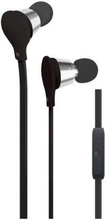 AT&T EBM01-BLK Jive Music + Calls Stereo Headphones, Black; Rubberized design with tangle free flat cable; Comfortable secure fit; Noise isolating in-ear design; Mic with button for call + music control; Universally designed for smartphones, tablets and media players, UPC 817317010451 (EBM01BLK EBM01 BLK EBM-01-BLK EBM 01-BLK) 