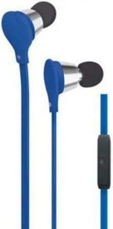 AT&T EBM01-BLU Jive Music + Calls Stereo Headphones, Blue; Rubberized design with tangle free flat cable; Comfortable secure fit; Noise isolating in-ear design; Mic with button for call + music control; Universally designed for smartphones, tablets and media players, UPC 817317010444 (EBM01BLU EBM01 BLU EBM-01-BLU EBM 01-BLU) 