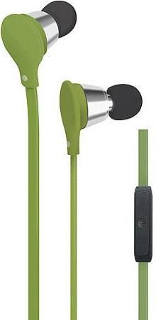 AT&T EBM01-GRN Jive Music + Calls Stereo Headphones, Green; Rubberized design with tangle free flat cable; Comfortable secure fit; Noise isolating in-ear design; Mic with button for call + music control; Universally designed for smartphones, tablets and media players, UPC 817317010420 (EBM01GRN EBM01 GRN EBM-01-GRN EBM 01-GRN) 