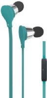 AT&T EBM01-TUR Jive Music + Calls Stereo Headphones, Turquoise; Rubberized design with tangle free flat cable; Comfortable secure fit; Noise isolating in-ear design; Mic with button for call + music control; Universally designed for smartphones, tablets and media players, UPC 817317010437 (EBM01TUR EBM01 TUR EBM-01-TUR EBM 01-TUR)  