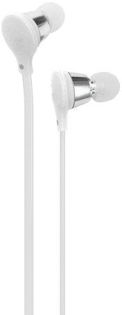 AT&T EBM01-WHT Jive Music + Calls Stereo Headphones, White; Rubberized design with tangle free flat cable; Comfortable secure fit; Noise isolating in-ear design; Mic with button for call + music control; Universally designed for smartphones, tablets and media players (EBM01WHT EBM01 WHT EBM-01-WHT EBM 01-WHT) 