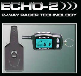 Omega ECHO-2 Long Range 2-Way Remote Control, Powerful transceiver extends operating range to as much as 1,500 ft, Backlit LCD display for easy viewing, Digital clock, Customizable vehicle display; select either a car, truck or SUV as the vehicle image (ECHO 2    ECHO2   ECHO) 