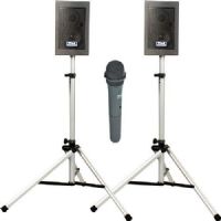 Anchor Audio EDP-7500 Explorer PRO Deluxe Package Portable Sound System with WH-6000 Handheld Mic, Includes: EXP-7500U1 Wireless Receiver, EXP-7501 Companion Speaker with SC-50NL 50 ft Connection Cable, Two SS-550 Speaker Stands, WH-6000 Handheld Mic, Owner's Manual (EDP7500 EDP7500DELUXEPACKAGE EDP 7500) 