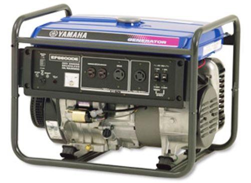 Yamaha EF6600DE Premium Consumer Generator 6600 Watt w/ Electric Start, Rated AC Output 6000 watts, Fuel Tank Capacity 5.6 gallons, Continuous Operation at 1/4 Rated Load 8.3 hrs., Noise Level 73.5 dBA (EF-6600DE EF6600-DE EF6600D EF6600 EF-6600)