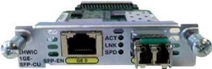 Cisco EHWIC-1GE-SFP-CU= Enhanced HWIC High-Speed WAN Interface Card with Dual Mode 1 Port SFP/Copper; Weighted Random Early Detection (WRED); Precedence setting and mapping (IEEE 802.1p); Committed access rate (CAR); Access control lists (ACLs); MAC address filtering; UPC 882658376054 (EHWIC1GESFPCU= EHWIC-1GE-SFP-CU EHWIC1GESFPCU EHWIC-1GESFP-CU= EHWIC1GE-SFPCU=) 