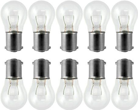 Eiko 1141X10 model 1141 Miniature Automotive Light Bulb 12.8V 1.6A/S-8 Single Contact Bayonet Base, Pack of 10 bulbs, C-6 Filament, 2.00 in/50.8 mm MOL, 1.04 in/26.4 mm MOD, Avg Life 1500 hours, 1.25 in/31.8 mm LCL, UPC 031293401762 (EIKO1141X10 EIKO1141 EIKO-1141)