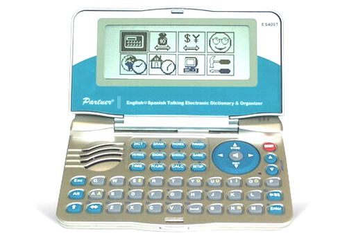 Ectaco EJ400T Partner English-Japanese Bidirectional Talking Dictionary with Grammar Book and Universal Organizer, 450000 words vocabulary, Advanced English voice capability, Large, 5 line high-resolution graphic screen makes for natural, smooth font appearance that is easy on your eyes, Instant Reverse translation, UPC 789981210096 (EJ-400T EJ 400T EJ400-T EJ400)
