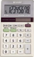 Sharp EL-244TB Twin-Powered Basic Hand-Held Calculator with Extra-Large Display, Professional Series - Lead & Mercury Free, Large 8-digit (13.0 mm) LCD display with punctuation, + Tax/-Tax keys, Twin power, Percent keys, Battery/Solar Power, Auto Power Off, Plastic Case (EL244TB EL 244TB EL244-TB EL-244 TB) 