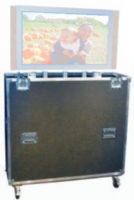 Jelco EL-50S ATA-300 Style Shipping EZ-LIFT Case with Built-In Gas Lift for 50" Plasma or LCD Monitor with Speakers Attached, One-person set-up and take down, Locks in the down position for storage and shipping, 4" Locking Casters (EL50S EL 50S EL50 EL-50) 
