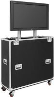 Jelco EL-60 EZ-LIFT ATA Shipping and Display Case , Includes 4" locking casters for ease of transport, 4 locking latches, For use with 60-63" plasma or LCD monitors, High impact ABS plastic laminated over 3/8" wood frame with steel corners, aluminum trim, One-person set-up and take down, Locks in the down position for storage and shipping, UPC 836639002531 (EL60 EL-60 EL 60) 