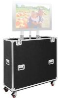 Jelco EL-65 Shipping Case with Built-in EZ-LIFT Gas Lift, ATA-300 Style, for 65" Plasma or LCD Monitor, High impact ABS plastic over 3/8" wood frame with steel corners, aluminum trim, Includes locking casters for ease of transport and features extra storage space in lid (EL65 EL 65) 