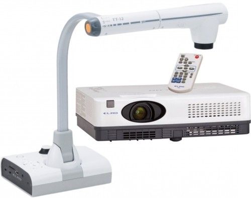 Elmo 1331-261 Classroom Doc-Tor12 TT-12 Document Camera and CRP-261 Projector Bundle System, Powerful 96x Zoom and 3.4-Megapixel CMOS Image Sensor, Brightness 2600 Lumens, Adjustable Free-Angle Camera Head & Arm, Zoom Dial & AF Button, Audio Input & Output, Presentation Support Tools, UPC 008404103259 (ELMO1331221 1331221 1331 221 TT12 TT 12 CRP261 CRP 261)