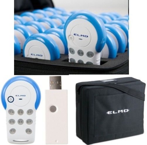 Elmo 1335-24 Model CVR24 Student Response System (24 Clickers), Wireless Band Used 2.4 GHz, Communication Range Approx. 49.2 feet, Continuous Operation Time Approx. 150 hours, Battery life Approx. 1 year, Auto Power Off Time Approx. 300 seconds, Unprecedented interactive learning, Intuitive easy-to-use software (ELMO133524 133524 1335 24 133-524 CRV 24 CRV-24)